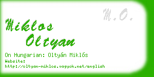 miklos oltyan business card